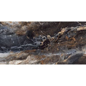 Керамогранит Neodom Luxury Lawa Nero Polished глянцевый черный N20331 120х60 см