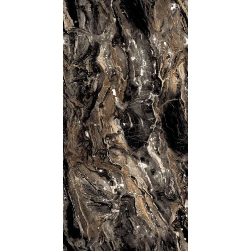 Керамогранит Gresant Inari Dark Infinia Hight Glossy глянцевый коричневый 120х60 см