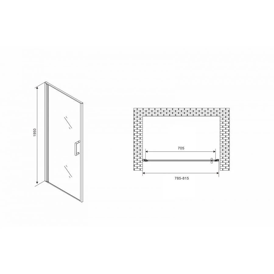 Душевая дверь Abber Sonnenstrand AG04080B