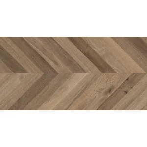 Керамогранит Laparet Wood Lux Walnut Chevron M матовый карвинг коричневый 120х60 см