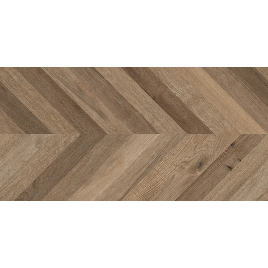 Керамогранит Laparet Wood Lux Walnut Chevron M матовый карвинг коричневый 120х60 см