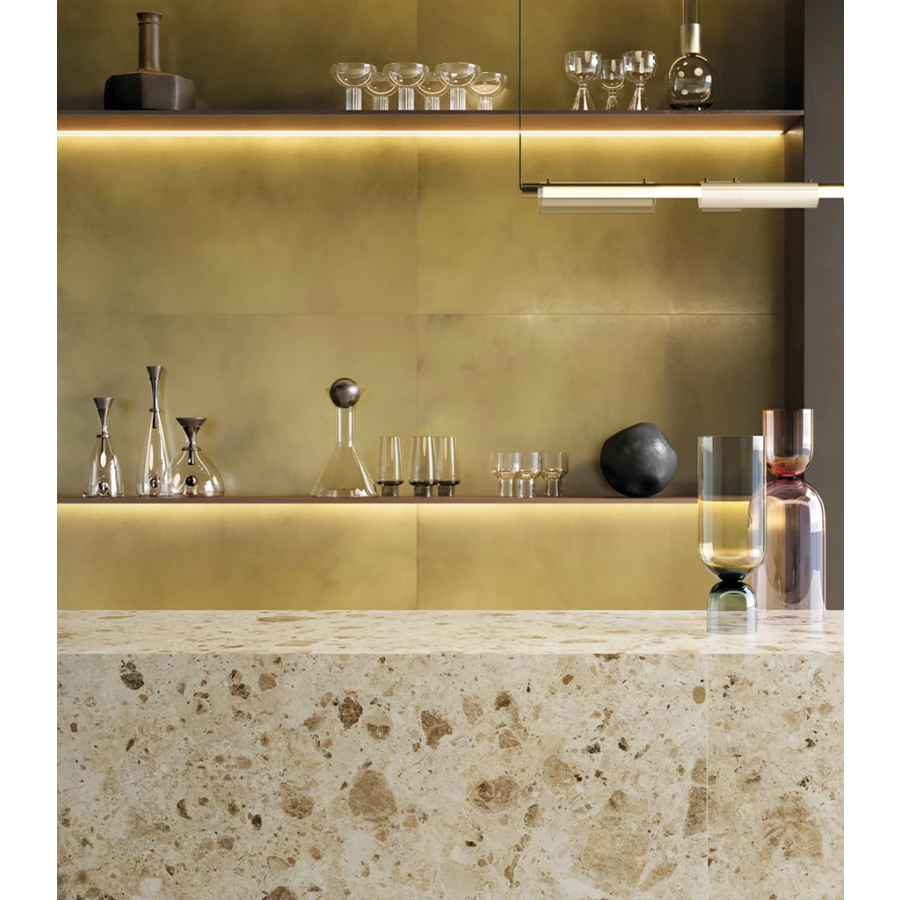 Керамогранит Italon Континуум Брасс Голд Шлифованный 610015000645 160х80 см