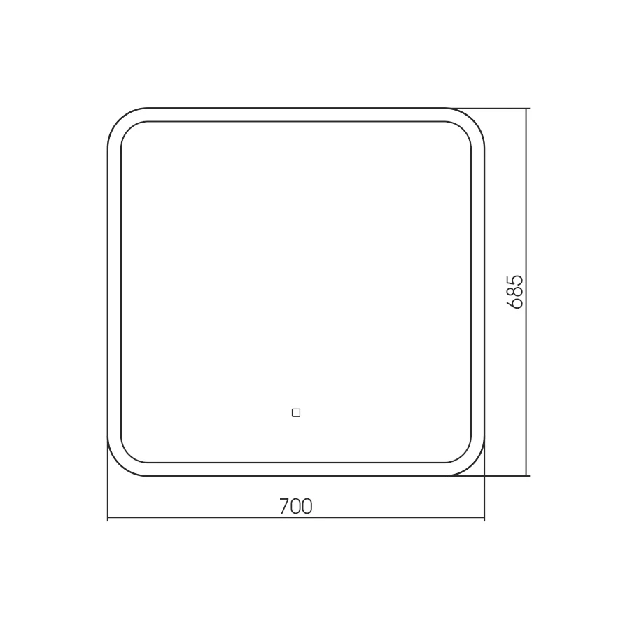 Зеркало Silver Mirrors открытая подсветка сенсорный выключатель Stiv-Lite LED-00002575 70x68.5 см