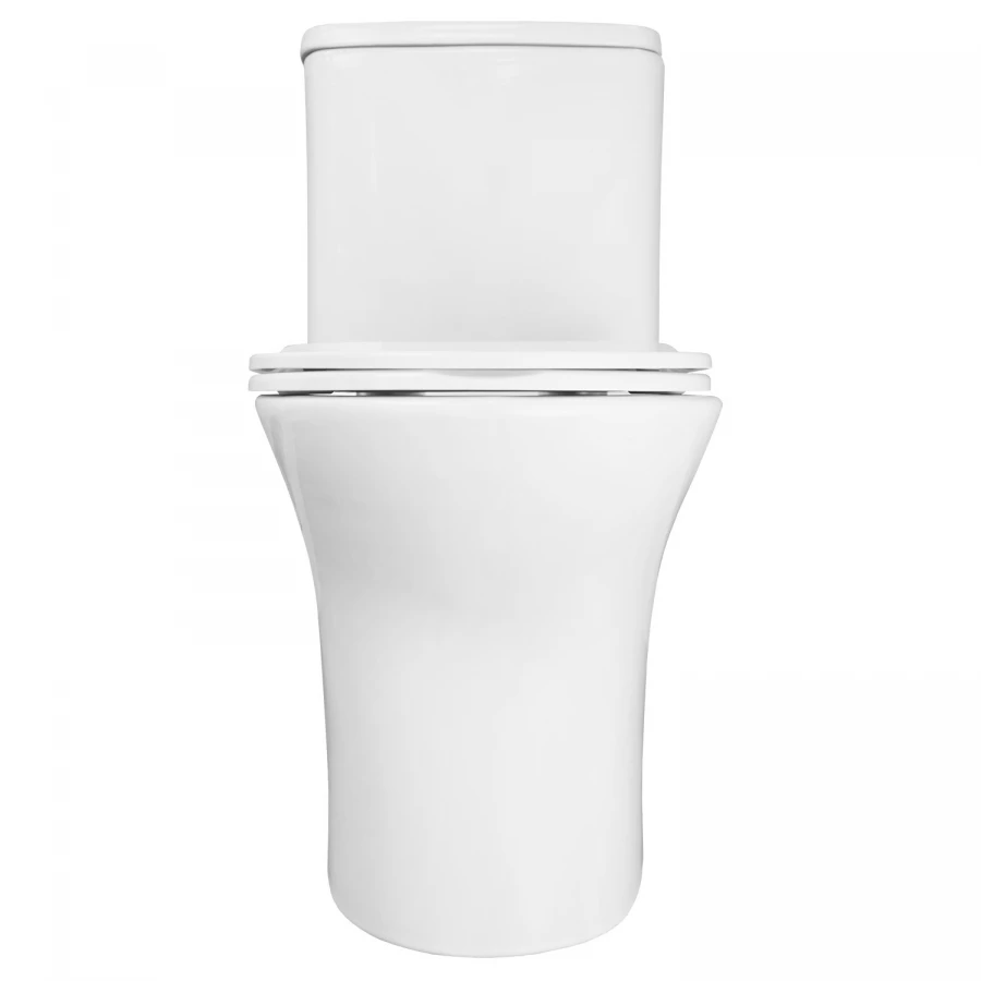 Унитаз-моноблок с функцией биде Azario Sente напольный безободковый горизонтальный слив сиденье дюропласт микролифт AZ-8614B 37.5х66.5х78.5 см