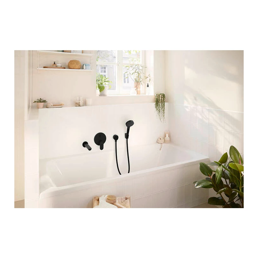 Смеситель для душа Hansgrohe Rebris S внешняя часть черный матовый 72466670