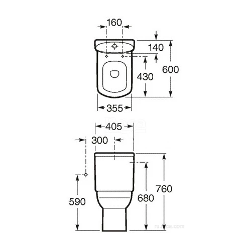 Бачок Roca Dama senso compacto нижний подвод 734151B000
