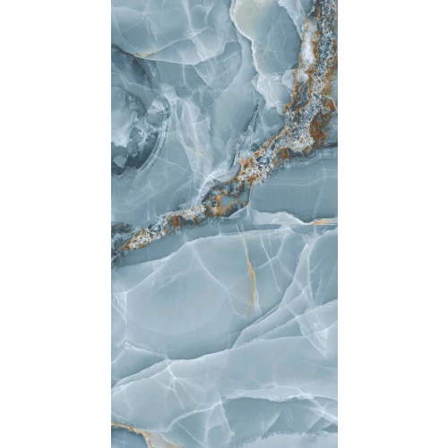 Керамогранит A-Ceramica Onyx Blue High Glos 9 mm глянцевый голубой 120х60 см