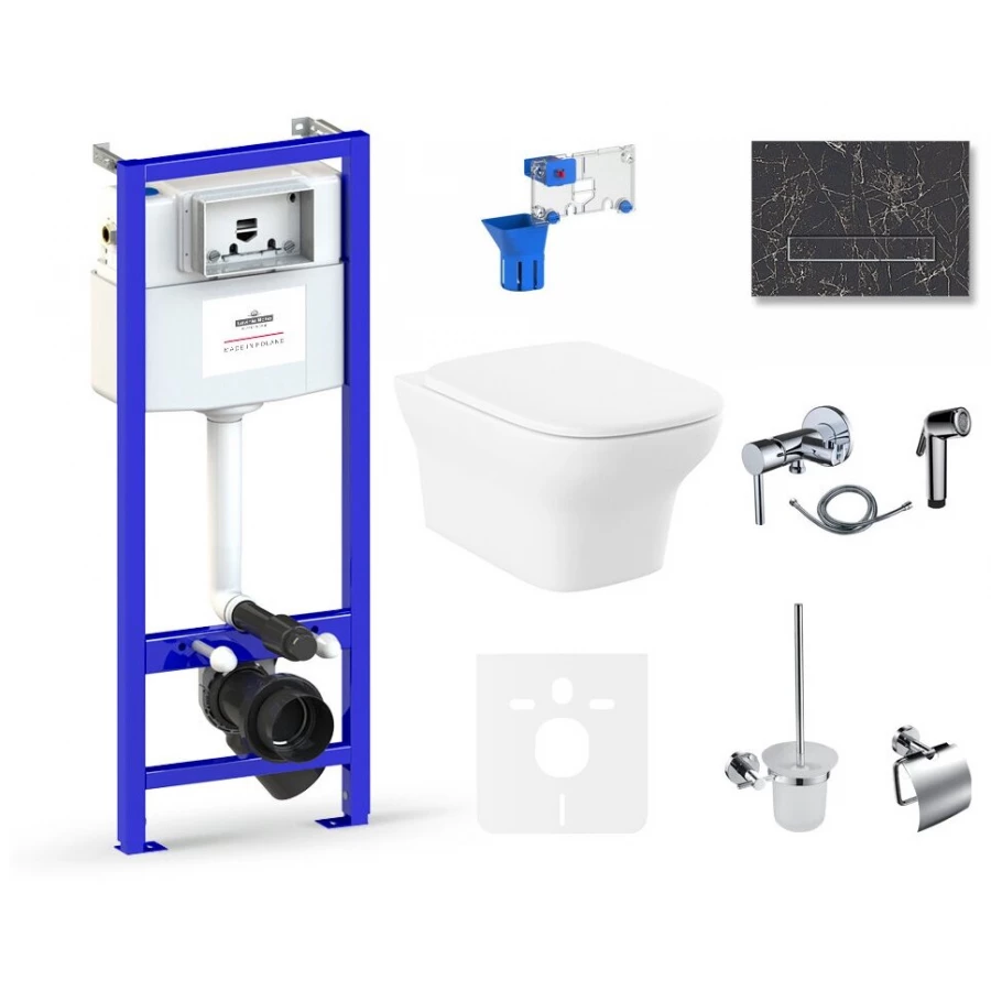 Унитаз Lavinia Boho Relfix Bristol Rimless 75110684 (комплект 10 в 1)