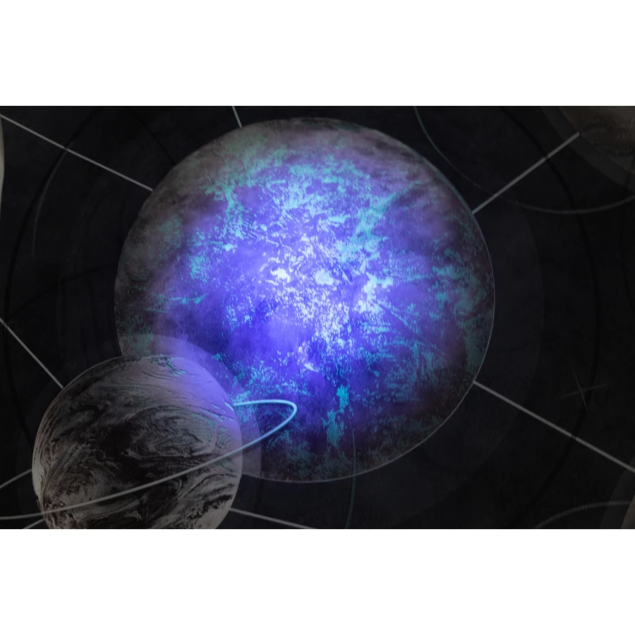 Обои флизелиновые Palitra Home HomeColor Planets синие HC71987-46 1,06х10,05 м