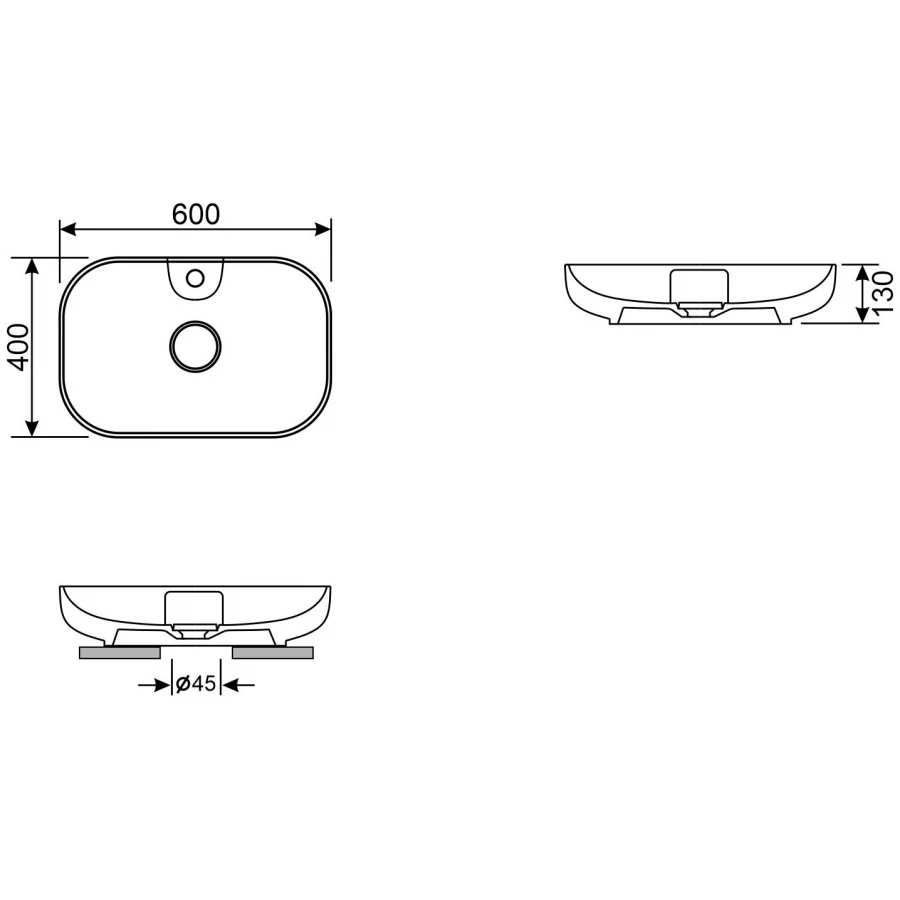 Накладная раковина Wellsee Croquis 2.0 150401000 белый