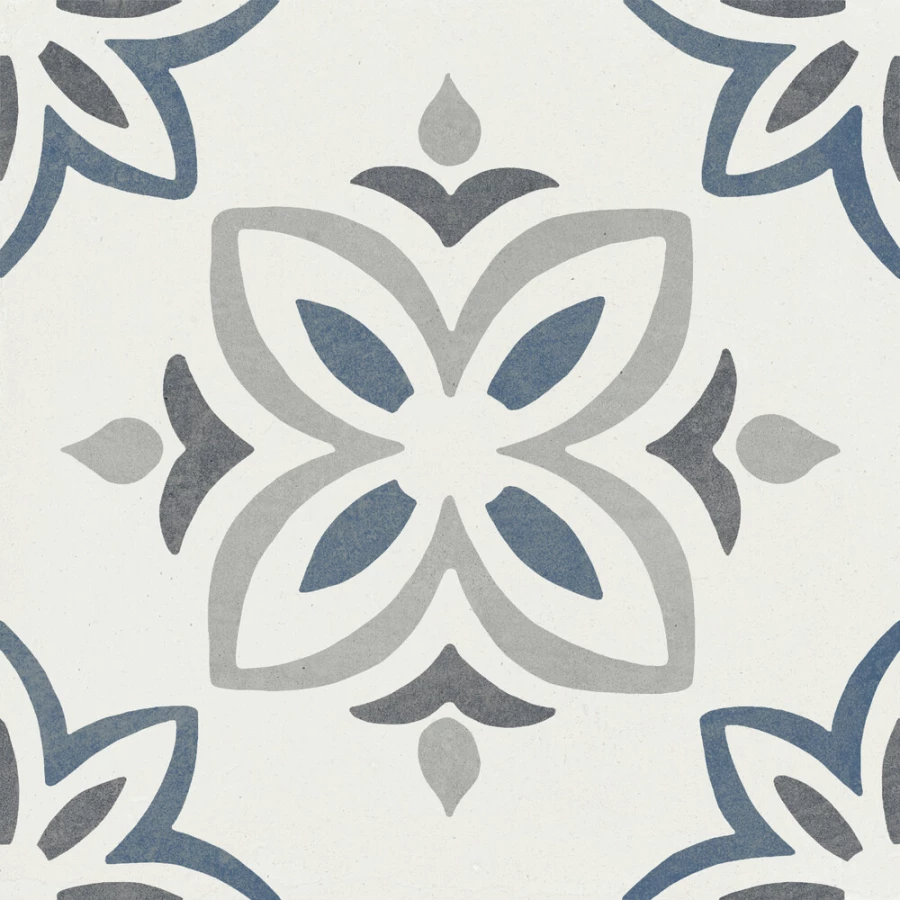 Керамогранит Harmony Peronda Provenza Blue Bloom матовый многоцветный 3386037791 22,3х22,3 см