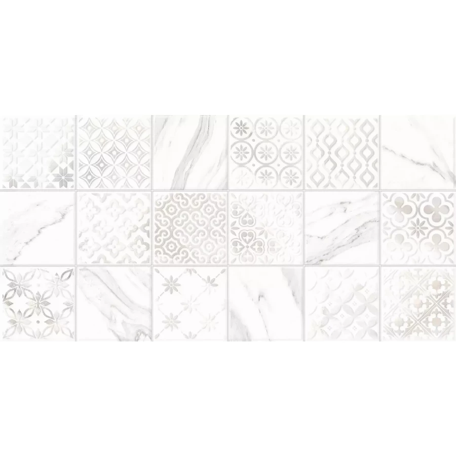 Плитка настенная Alma Ceramica Fresco рельефная глянцевая белая TWU2550FRC17 50х24,9 см