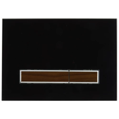 Стеклянная клавиша смыва Lavinia Boho RelFix 38050702, c антибактериальным покрытием SanitiZed, черный / темное дерево