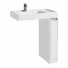 Тумба Aquaton Лондри 20 белый глянец с раковиной Рейн 80 1A2361K0LH010