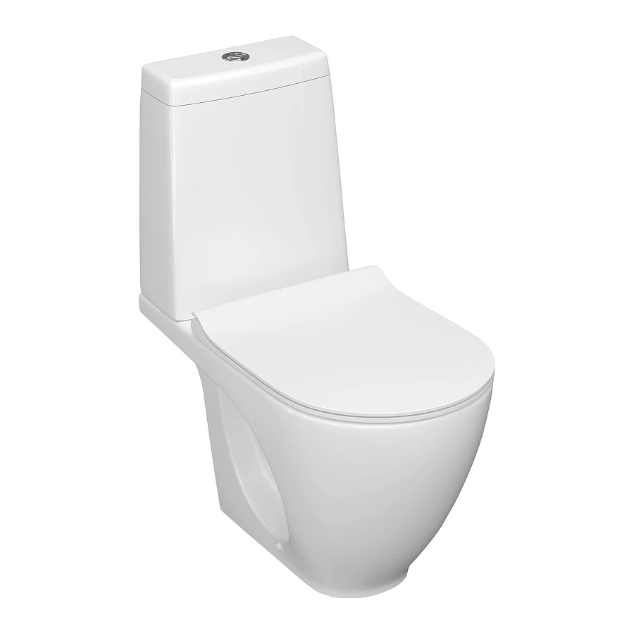 Унитаз-компакт Laparet Bianca с сиденьем микролифт белый с1