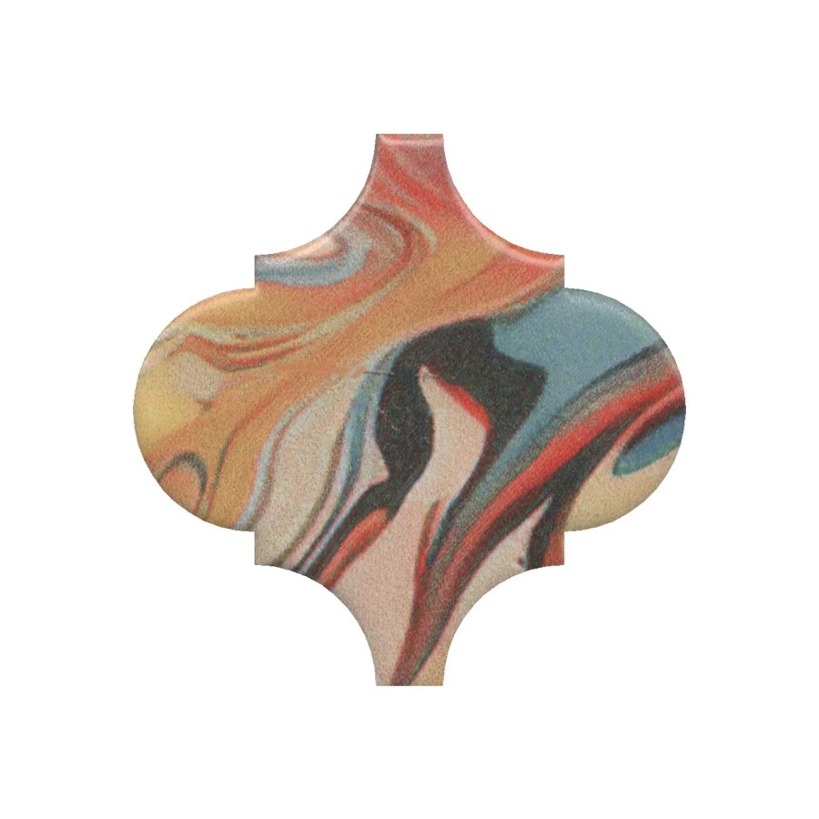 Плитка настенная Kerama Marazzi Арабески Венеция Декор матовый красный VT\A625\65000 6,5x6,5 см