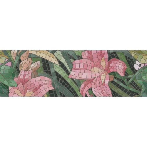 Плитка настенная Kerama Marazzi Альвао Бордюр глянцевый зеленый VT/A298/7000 20x6,3 см