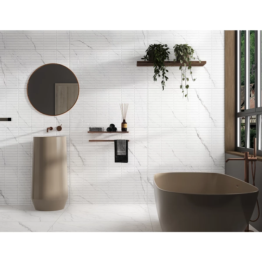 Декор Creanza Coralina White Decor Carving Pro белый CP4003-D 120х60 см