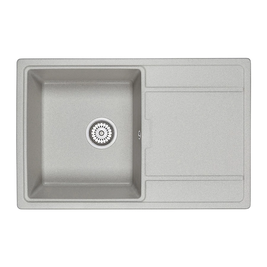 Кухонная мойка Granula 7804, БАЗАЛЬТ 78х50 см