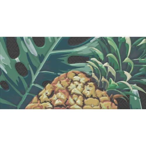 Плитка настенная Kerama Marazzi Пальмейра 1 Декор матовый зеленый HGD\A492\19056 20х9,9 см