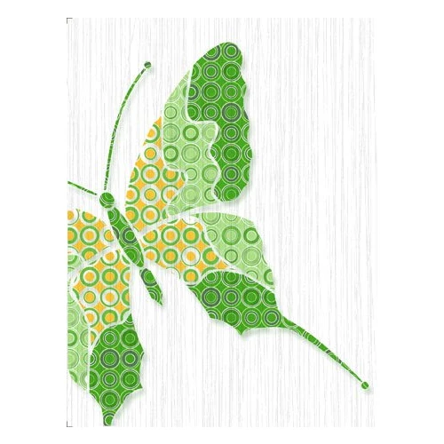 Декор Нефрит-Керамика Кураж Бабочки зеленый 95-74-45-35-30 132х25 см