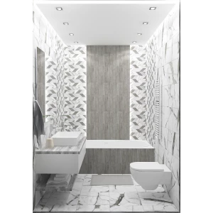 Керамическая плитка Kerlife Arabescato Bianco 49 глянцевая белая 63х31,5 см