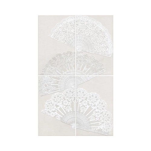 Панно (из 4х частей) Kerama Marazzi Мерлетто Кружево HGD\A204\4x\6322 50х80 см