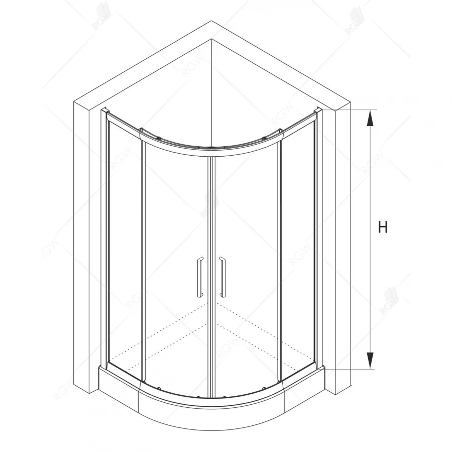 Душевой уголок RGW CL-54 Прозрачное 32095499-11 90х90 см