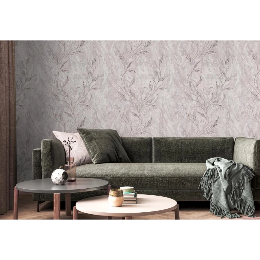 Обои бумажные Palitra Home Protect-Gracia серые HC11064-28a 0,53х10,05 м