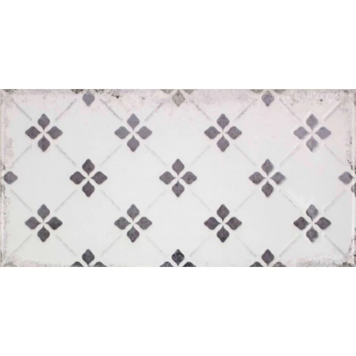 Плитка настенная Fabresa Vita Nebbia Decor Mix глянцевая серая 20х10 см