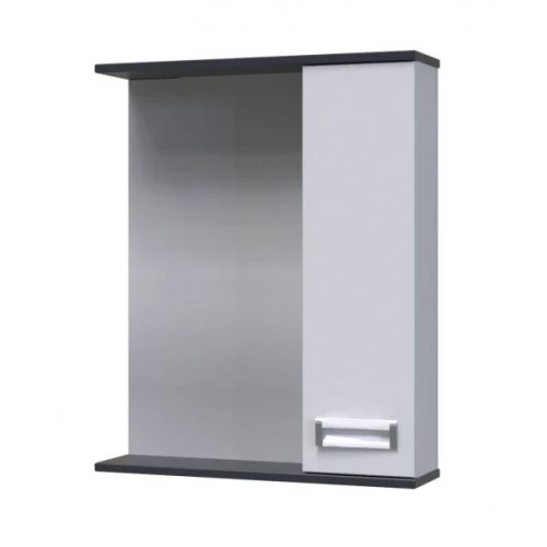 Зеркало с полкой и шкафом АВН Лофт 60 белый правый 62.22 (5)