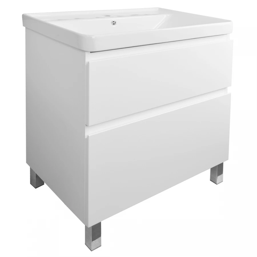 Комплект тумба Azario Мила 70h напольная с раковиной Monte 70 белая CS00085831 70х48х85 см