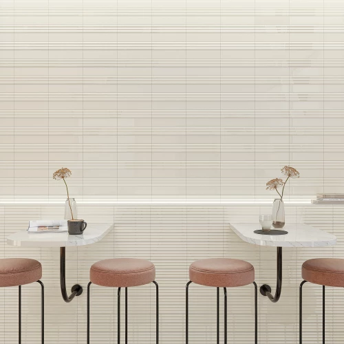 Плитка настенная DNA Match Chalk Gloss 130851 глянцевая бежевая 25х6,25 см