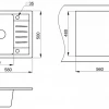 Кухонная мойка Granula Standart 5803, ГРАФИТ 58х50 см