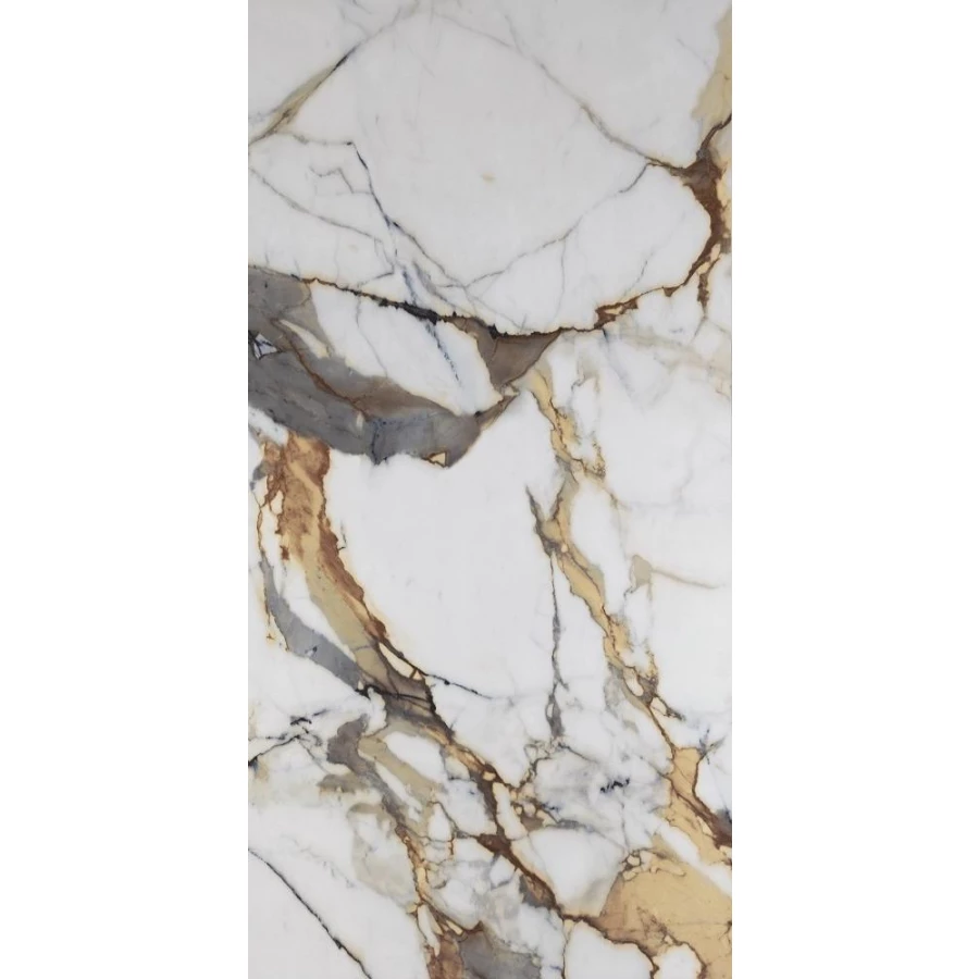 Керамогранит Etili Seramik Vega Gold Polished глянцевый белый ETI80554 120х60 см