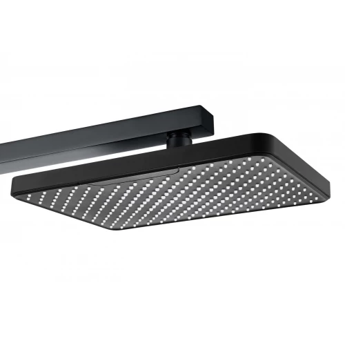 Верхний душ настенный матовый черный AQ2081MB 305х205 мм