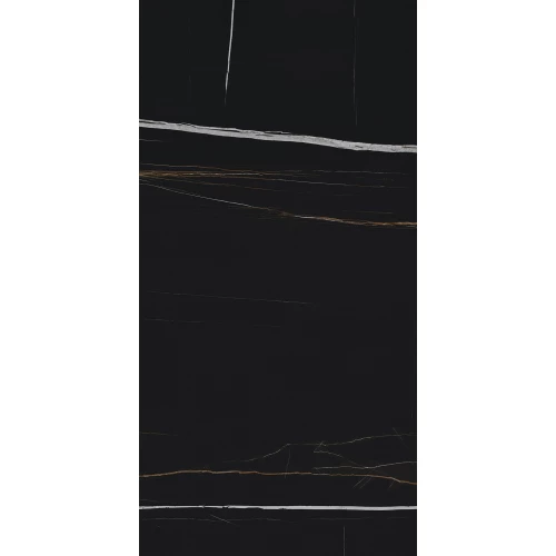 Керамогранит Italon Шарм Делюкс Сахара Нуар / Charme Deluxe Sahara Noir глянцевый черный 610015000505 160х80 см