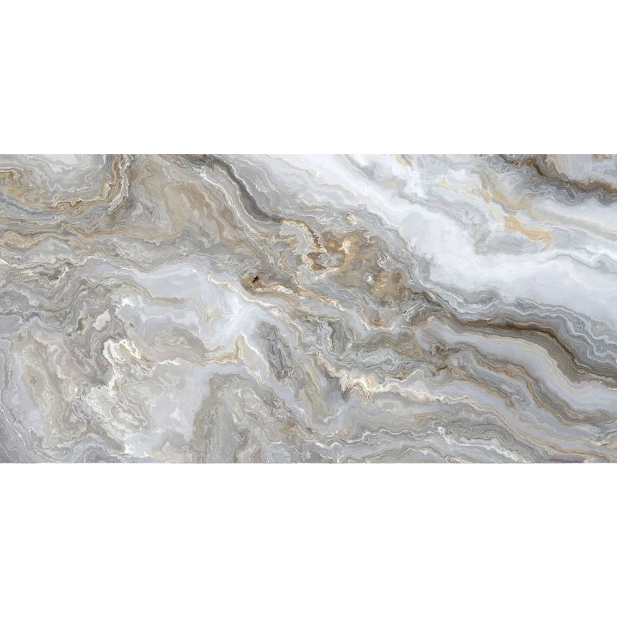 Керамогранит Neodom Luxury Arabesque Grey Polished глянцевый серый N20352 120x60 см