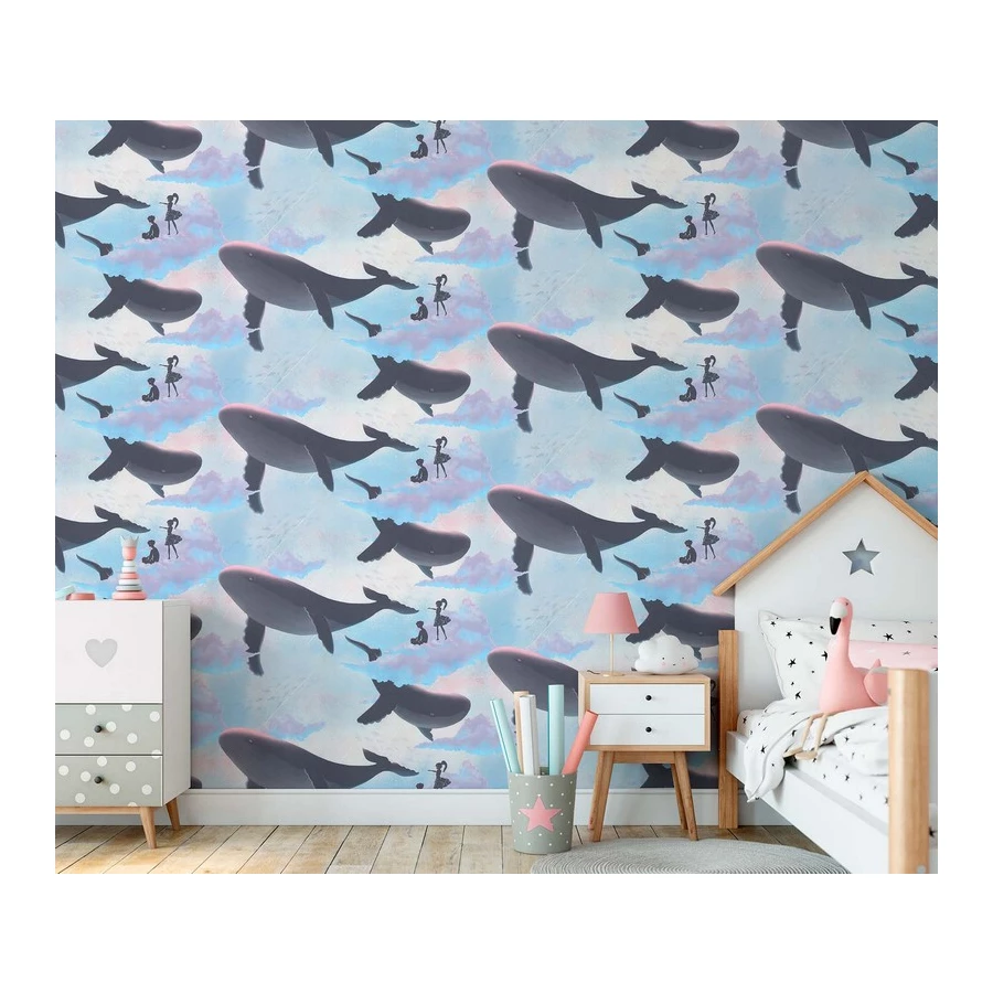 Обои флизелиновые Аспект Фэнтези голубые 70477-64 1,06х10,05 м