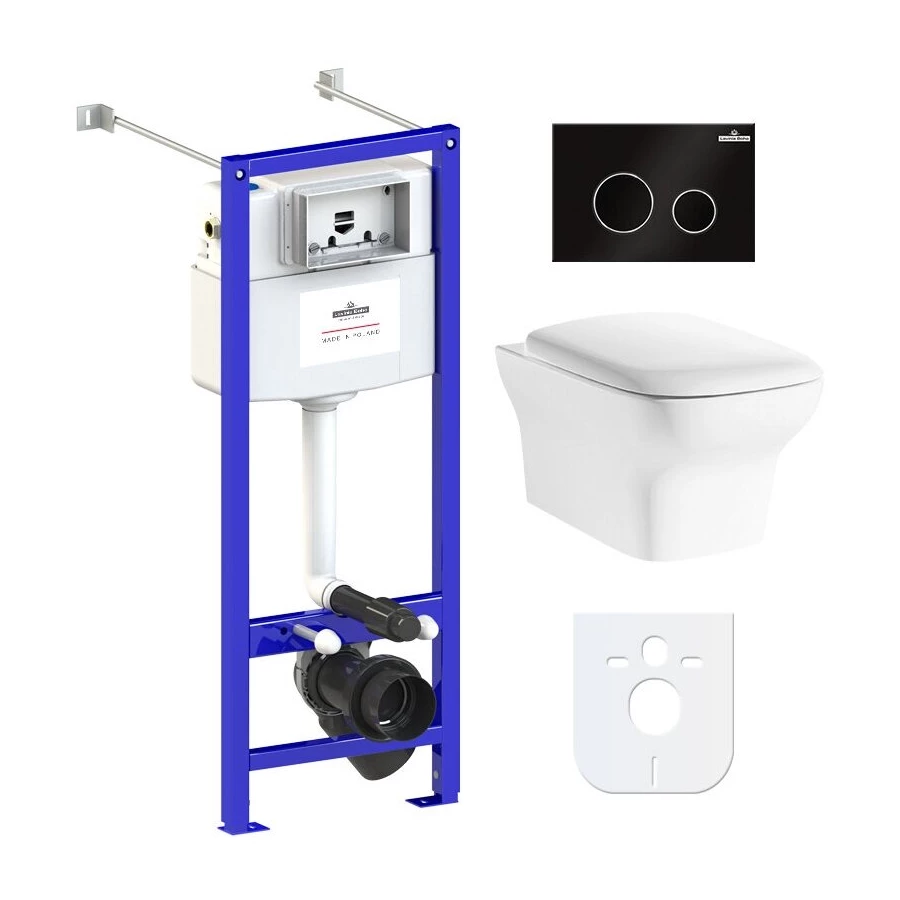 Унитаз Lavinia Boho Relfix Bristol Rimless 77050200 (комплект 6 в 1)