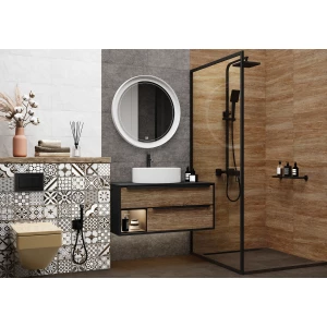 Плитка настенная ALMA Ceramica Бохо / Boho рельефная матовая темно-серая 11 шт в уп TWU2550BOH70 50х24,9 см