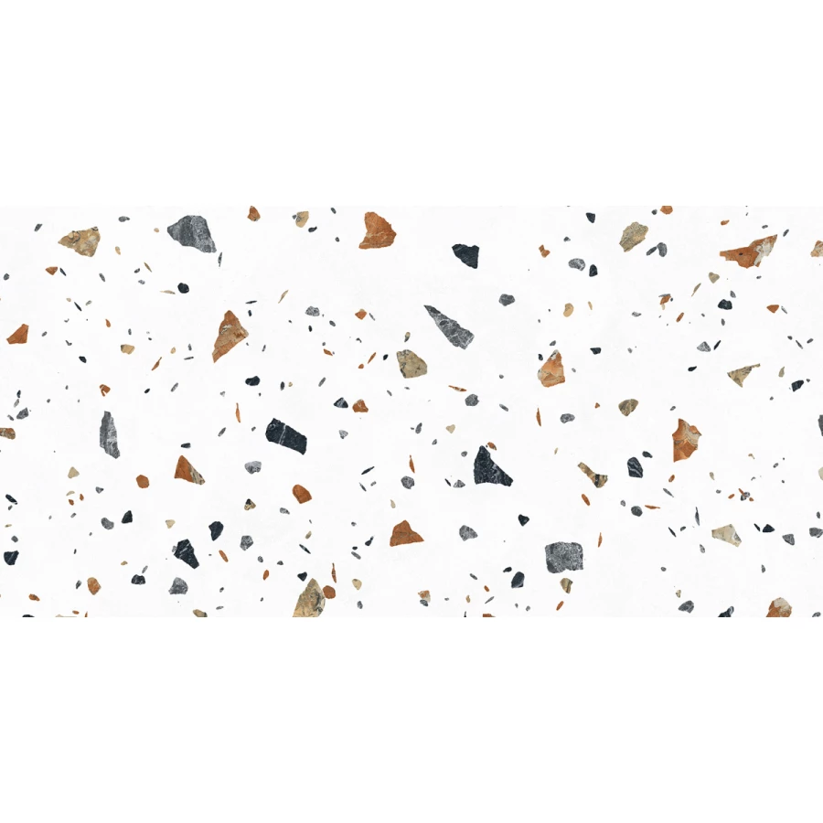 Керамогранит Laparet Terazzo Bianco карвинг матовый цветной 120х60 см