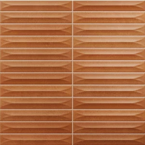 Плитка настенная Vilar Albaro Terre Arrow Tandoori 10х1,5 матовая терракотовая 20х20 см