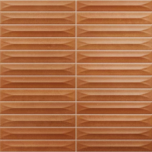 Плитка настенная Vilar Albaro Terre Arrow Tandoori 10х1,5 матовая терракотовая 20х20 см