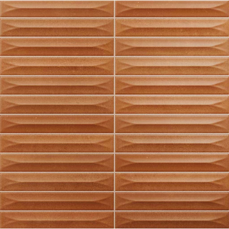 Плитка настенная Vilar Albaro Terre Arrow Tandoori 10х1,5 матовая терракотовая 20х20 см