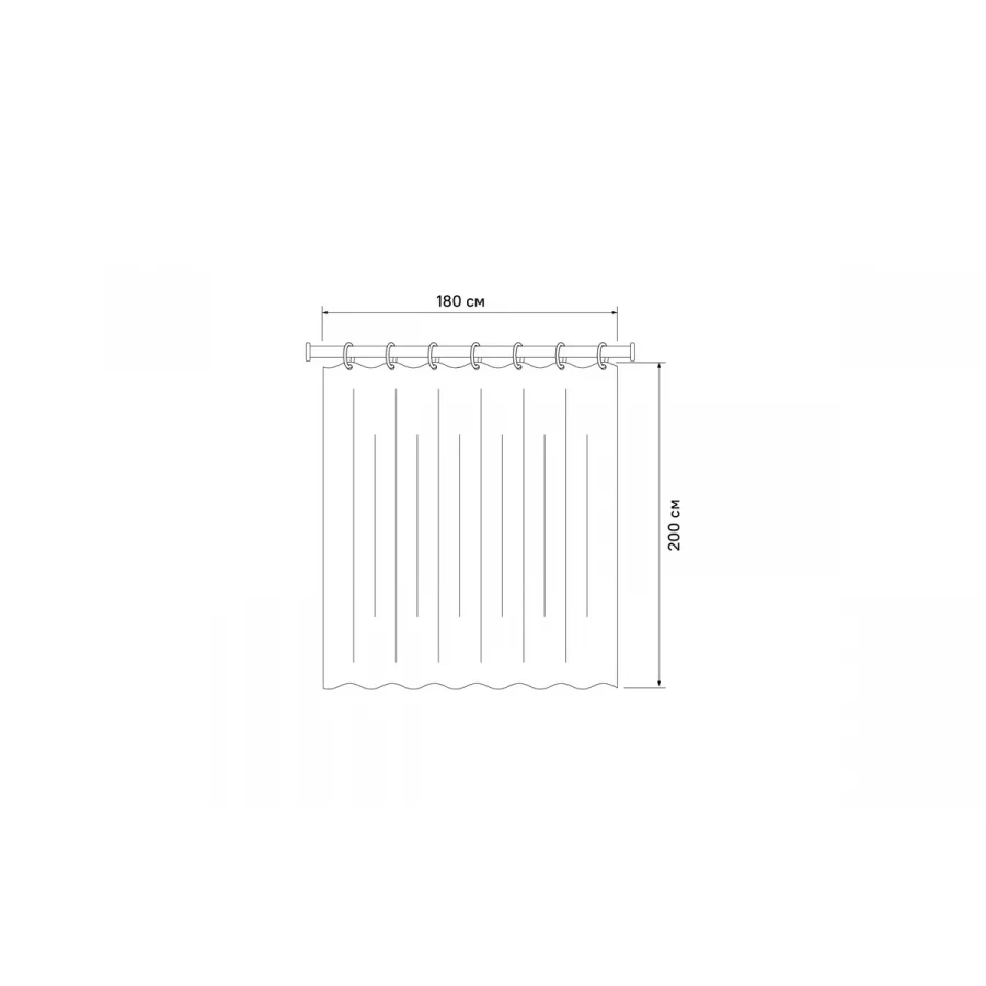 Штора для ванной Iddis полиэстер серый DL03P18i11 180x200 см