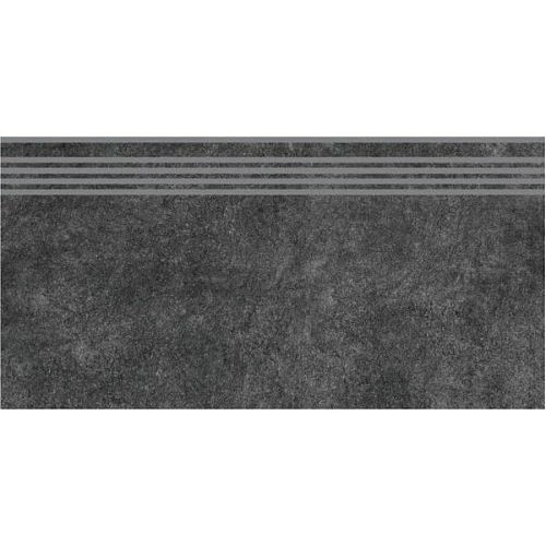 Ступень Kerama Marazzi Королевская дорога черный обрезной 30х60 см