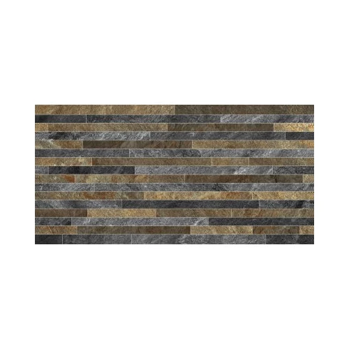 Керамогранит Керамин Монтана 2Д серо-коричневые полоски 30*60 см