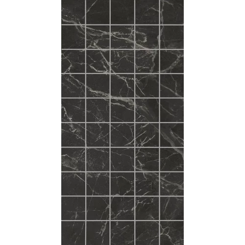 Декор чипсет Kerama Marazzi Коррер обрезной глянцевый чёрный KMD2PTG004BR 60x30 см