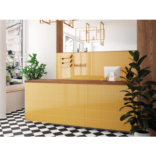 Плитка настенная Equipe Коста Нова Йеллов / Costa Nova Yellow глянцевая желтая 28449 20х5 см